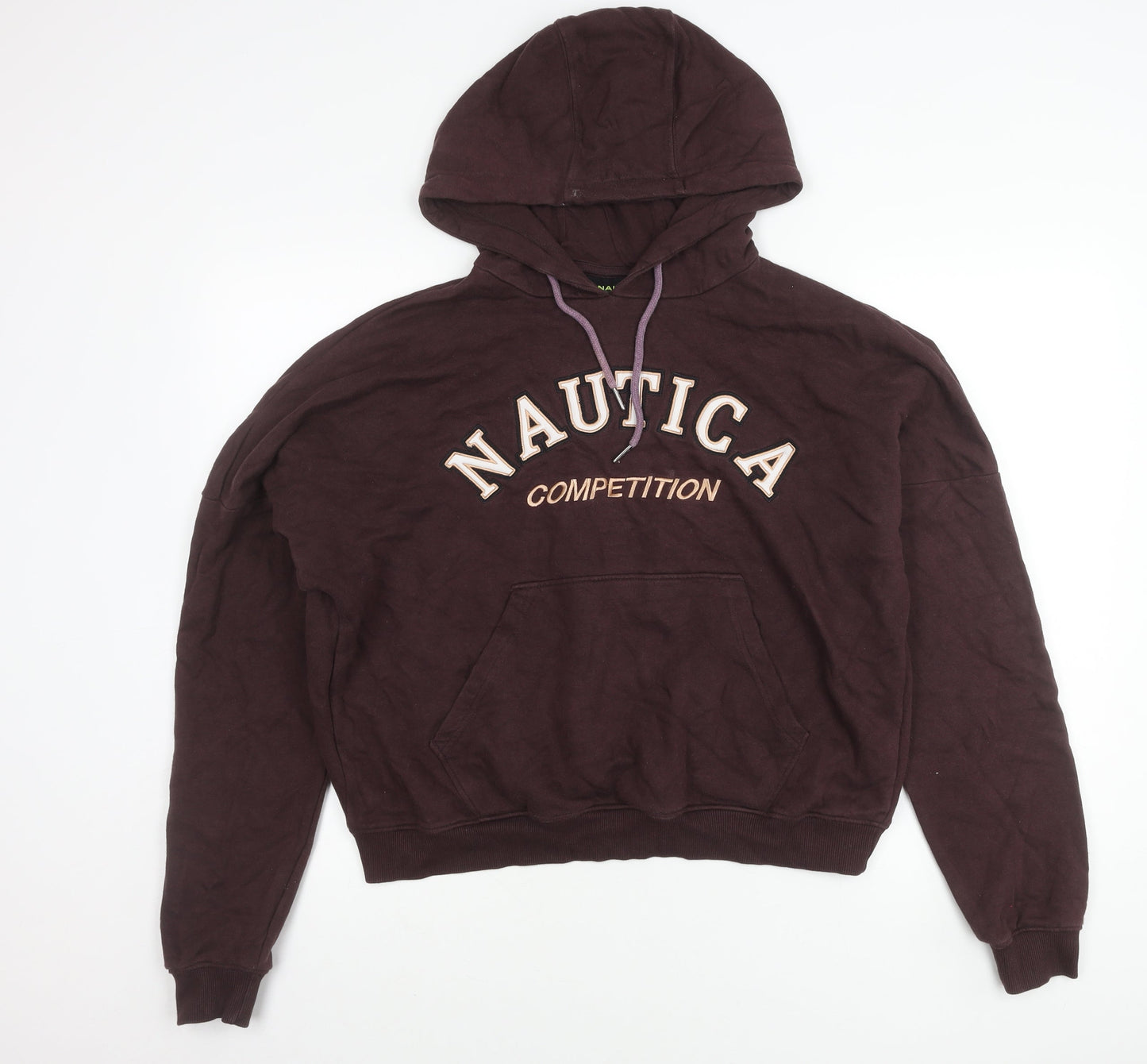 Nautica Competition Women's Brown Hoodie UK 8 Pullover Logo