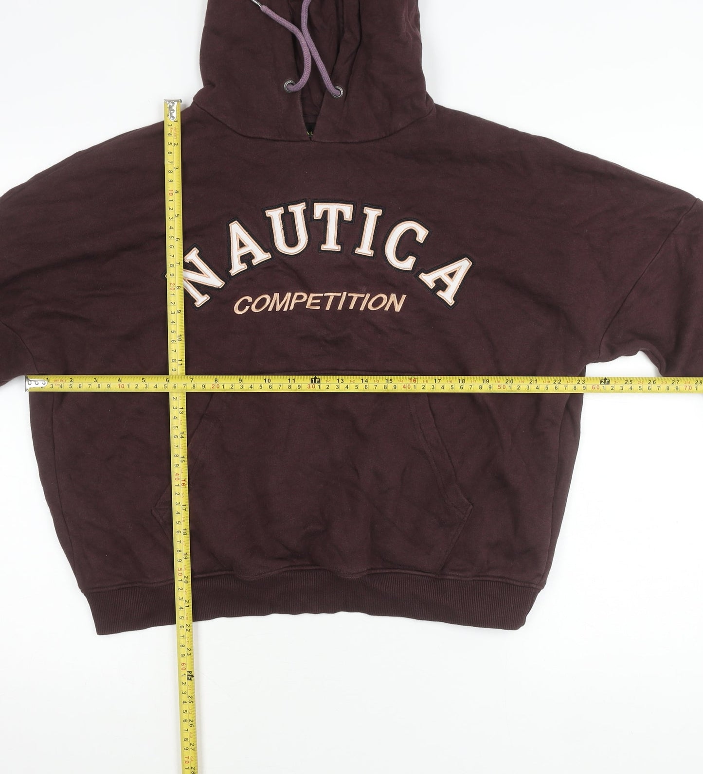 Nautica Competition Women's Brown Hoodie UK 8 Pullover Logo
