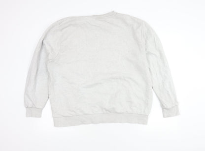 Ellesse Women’s Grey Sweatshirt UK 10 Pullover Crew Neck Cotton Blend