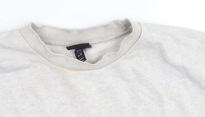 Ellesse Women’s Grey Sweatshirt UK 10 Pullover Crew Neck Cotton Blend