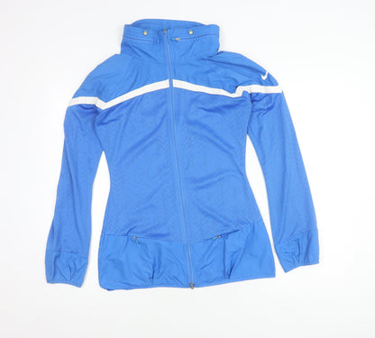 Nike Men's Blue Small Track Jacket Lightweight Dri-Fit Athletic