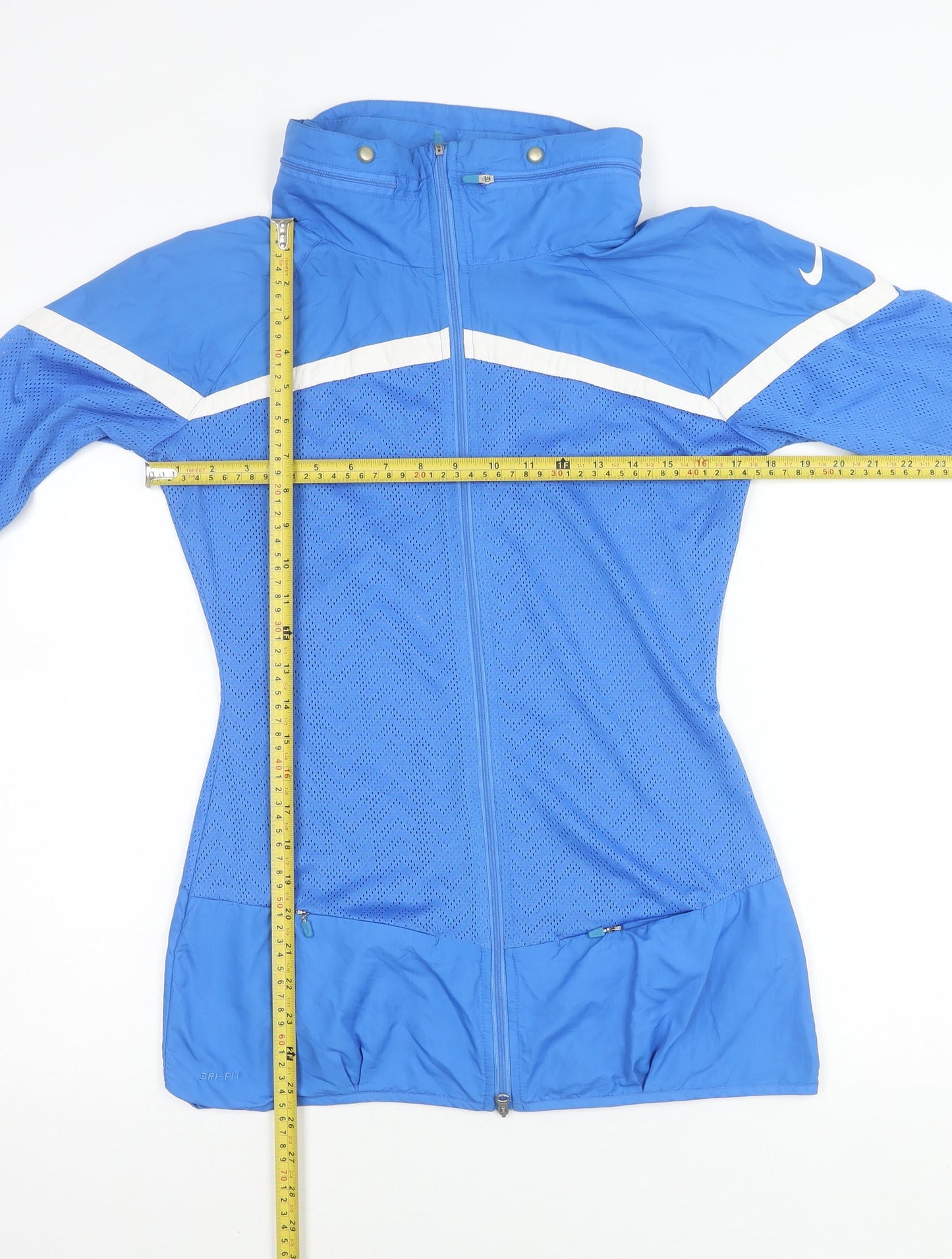 Nike Men's Blue Small Track Jacket Lightweight Dri-Fit Athletic