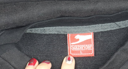 Mens UK Size L Slazenger Black Pullover Sweatshirt