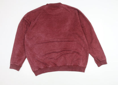 Mens UK Size L boohooMAN Red Pullover Sweatshirt