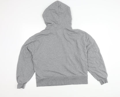 Calvin Klein Jeans Womens Grey Cotton Blend Pullover Hoodie M