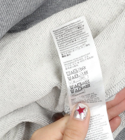 Calvin Klein Jeans Womens Grey Cotton Blend Pullover Hoodie M