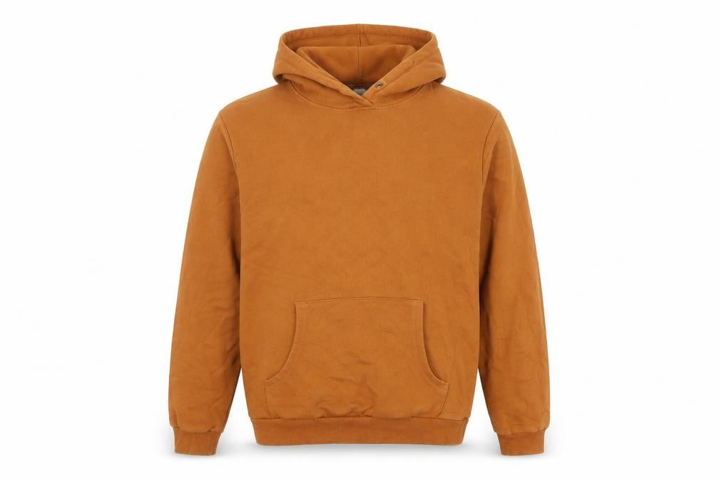 Front view of b.young unisex adults brown s pullover hoodie cotton blend