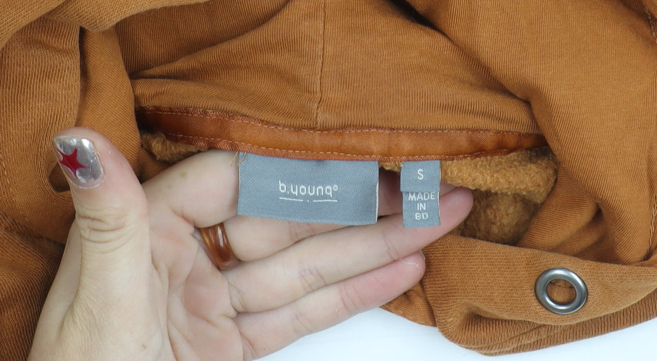 b.young Unisex Adults Brown S Pullover Hoodie Cotton Blend