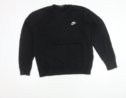 Mens UK Size M Nike Black Pullover Sweatshirt