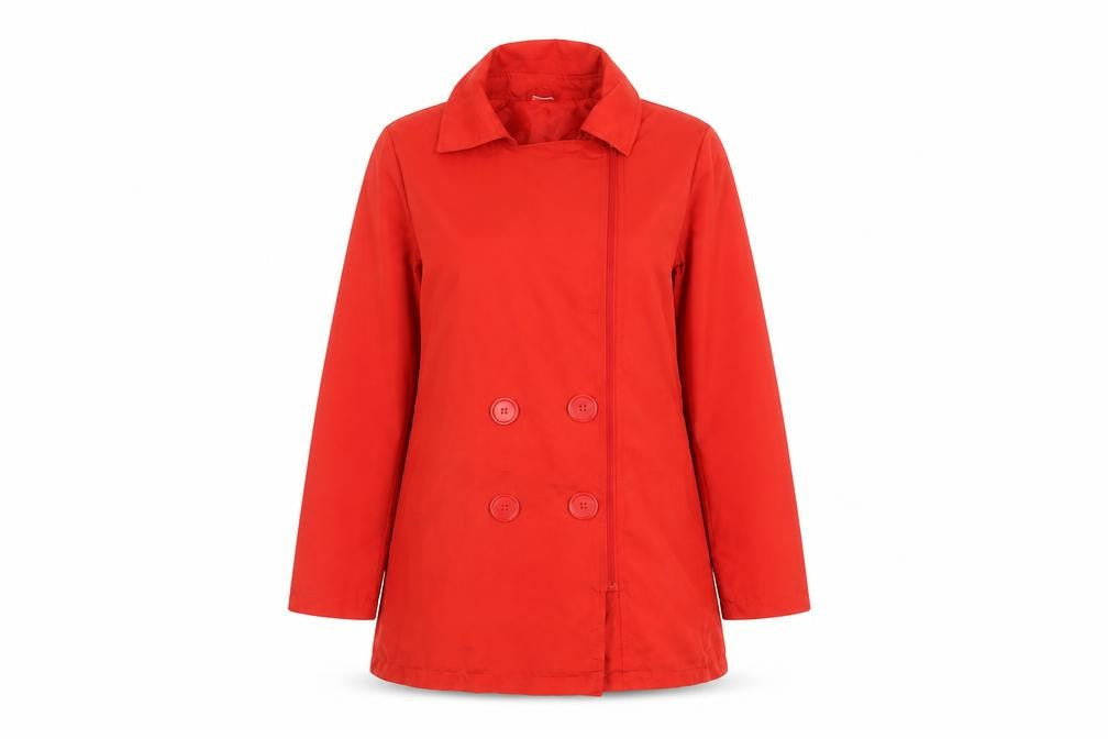Womens UK Size 10 La Redoute Red Trench Coat