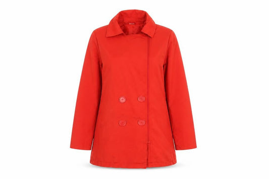 Womens UK Size 10 La Redoute Red Trench Coat