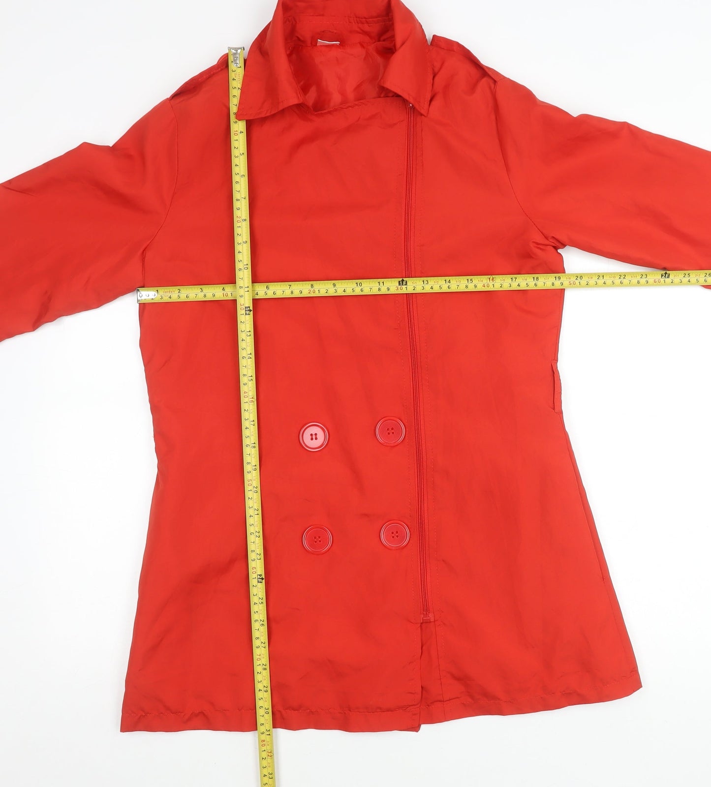 Womens UK Size 10 La Redoute Red Trench Coat