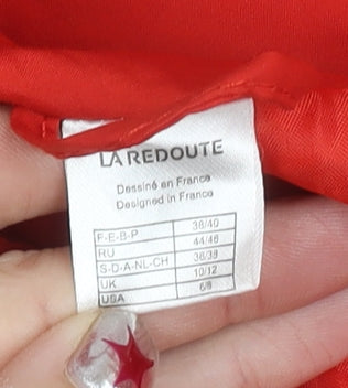 Womens UK Size 10 La Redoute Red Trench Coat