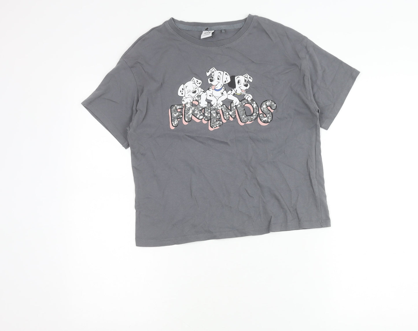 Disney at Next Girls Grey 101 Dalmatians Graphic T-Shirt Age 11 Years