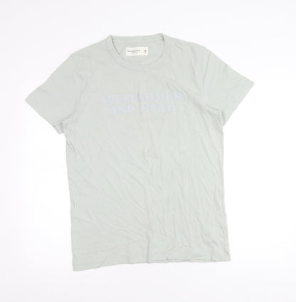 Abercrombie & Fitch Men’s Grey M Regular Fit Short Sleeve Logo T-Shirt