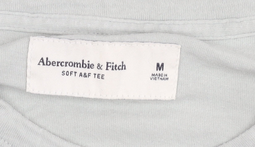 Abercrombie & Fitch Men’s Grey M Regular Fit Short Sleeve Logo T-Shirt