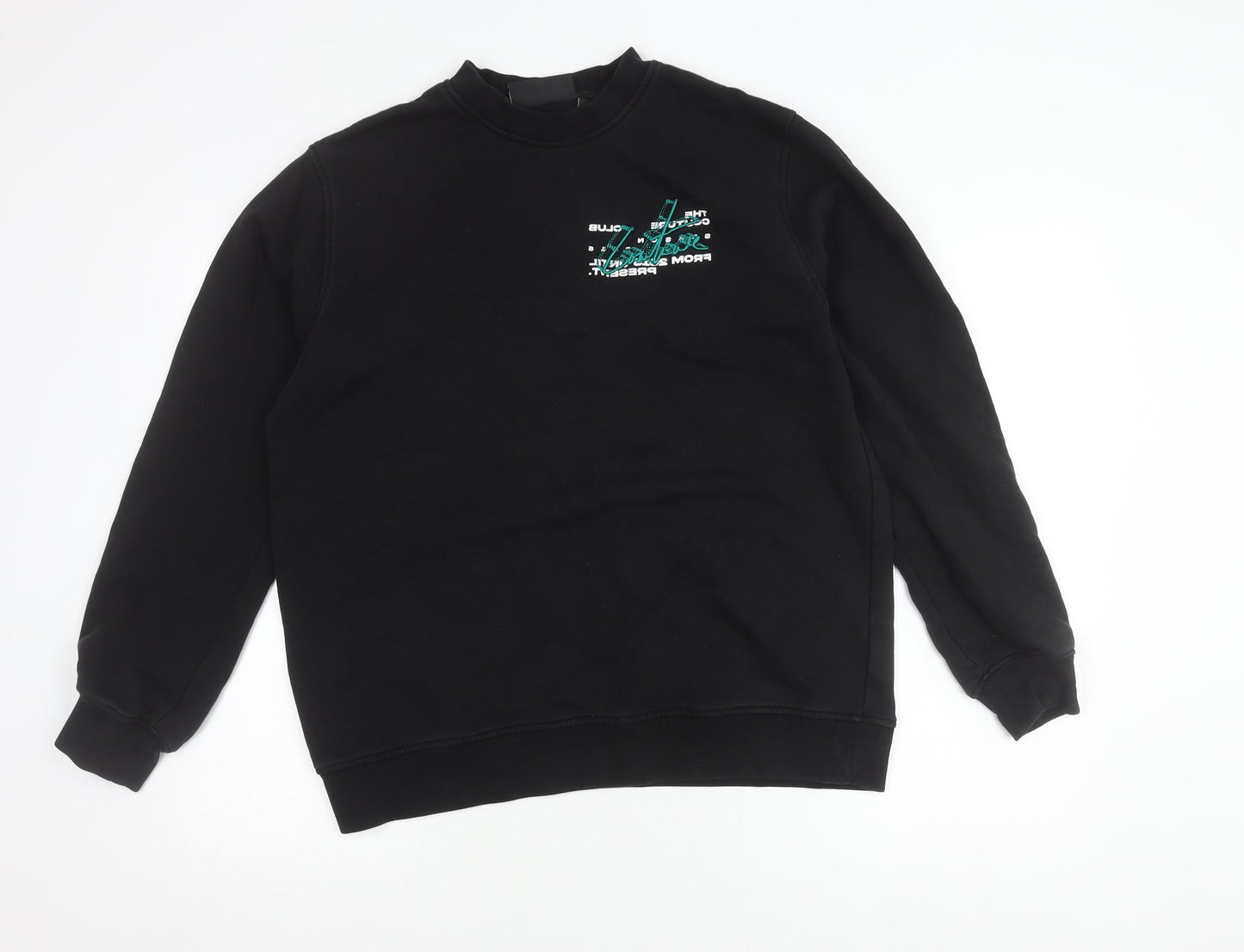 Mens UK Size L Couture Black Pullover Sweatshirt