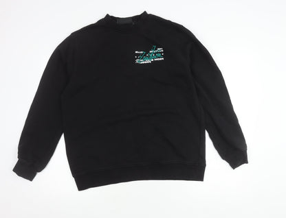 Mens UK Size L Couture Black Pullover Sweatshirt