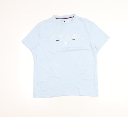 Womens UK Size XS U.S. Polo Assn. Blue Basic T-Shirt