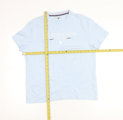 Womens UK Size XS U.S. Polo Assn. Blue Basic T-Shirt