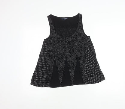 Womens UK Size 8 French Connection Black Basic Tank