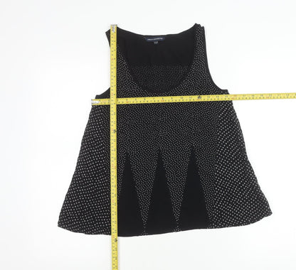 Womens UK Size 8 French Connection Black Basic Tank