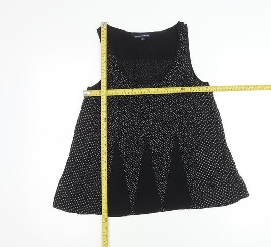Womens UK Size 8 French Connection Black Basic Tank