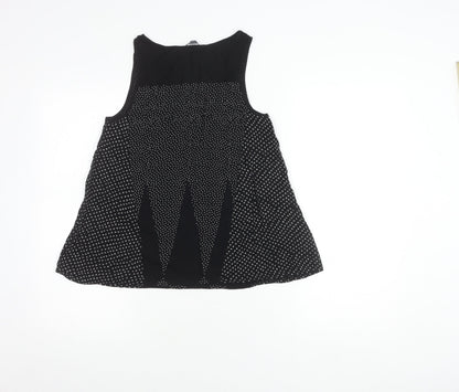 Womens UK Size 8 French Connection Black Basic Tank