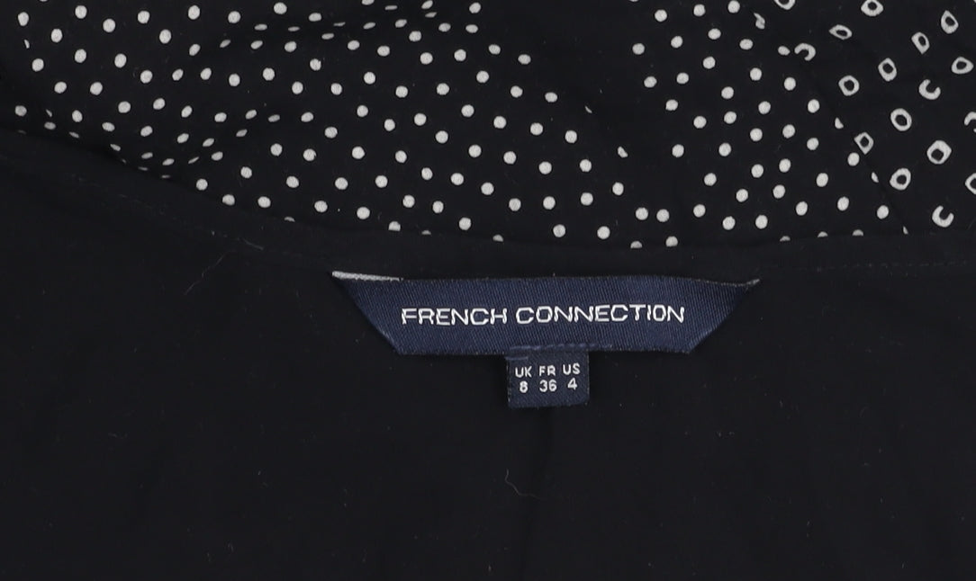 Womens UK Size 8 French Connection Black Basic Tank