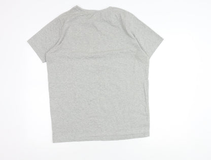 BOXRAW Men's Grey XS Crew Neck Short Sleeve Cotton T-Shirt