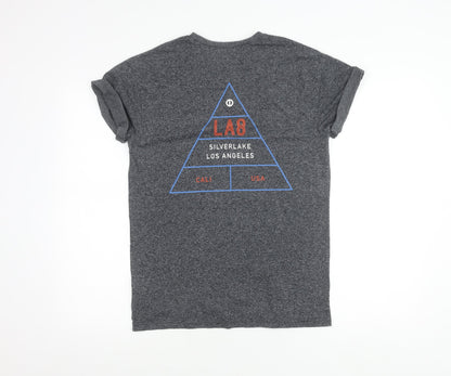 Topman Men's Grey Graphic Print LA8 T-Shirt Size S Regular Fit