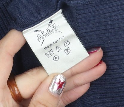 Crew Clothing Co. Men's 2XL Blue Cotton V-Neck Sleeveless Vest Jumper