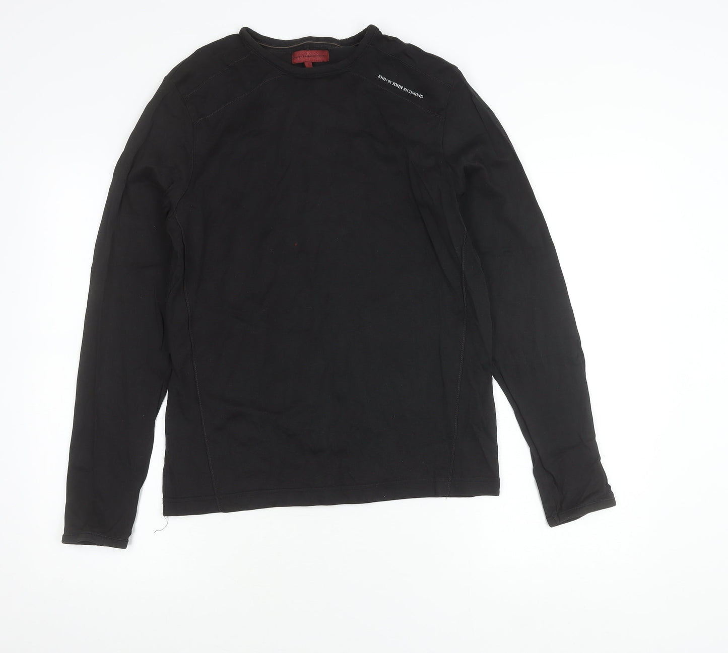 John Richmond Men’s Black Long Sleeve Cotton T-Shirt S