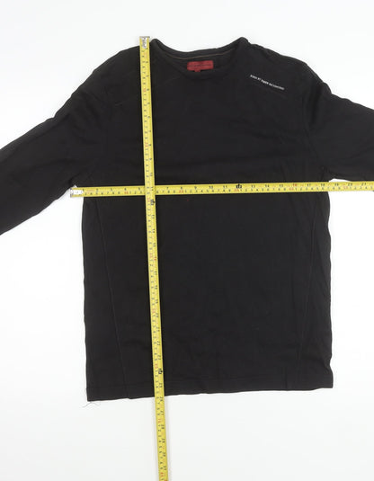 John Richmond Men’s Black Long Sleeve Cotton T-Shirt S