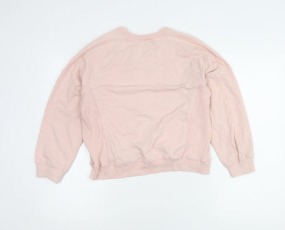 DKNY Jeans Teens Pink Logo Sweatshirt L (12/14) Cotton Blend