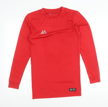 Pendle Men’s Red Long Sleeve Athletic Fit Crew Neck Sports Top M