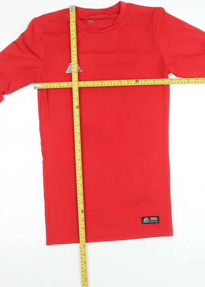 Pendle Men’s Red Long Sleeve Athletic Fit Crew Neck Sports Top M