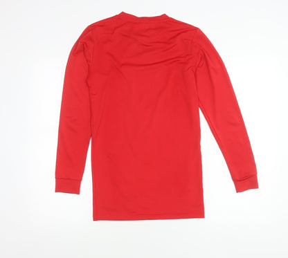 Pendle Men’s Red Long Sleeve Athletic Fit Crew Neck Sports Top M