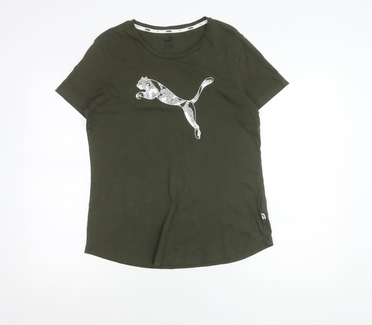 Puma Men's Green XL Crew Neck Short Sleeve Sports Graphic T-Shirt