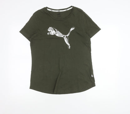 Puma Men's Green XL Crew Neck Short Sleeve Sports Graphic T-Shirt