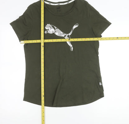 Puma Men's Green XL Crew Neck Short Sleeve Sports Graphic T-Shirt