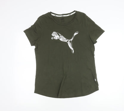 Puma Men's Green XL Crew Neck Short Sleeve Sports Graphic T-Shirt