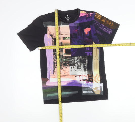 Next Men’s XS Multicoloured Graphic Print City T-Shirt Cotton