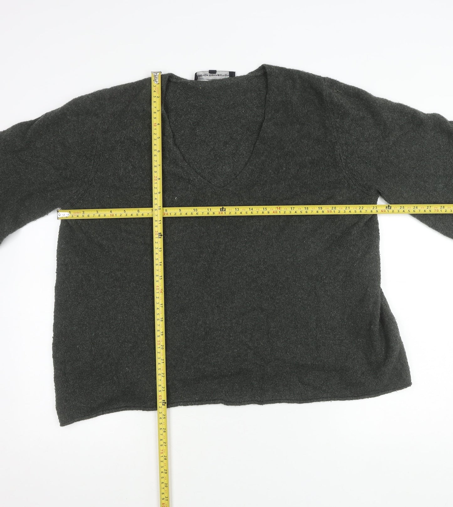 Womens UK Size M French Connection Grey Pullover Jumper