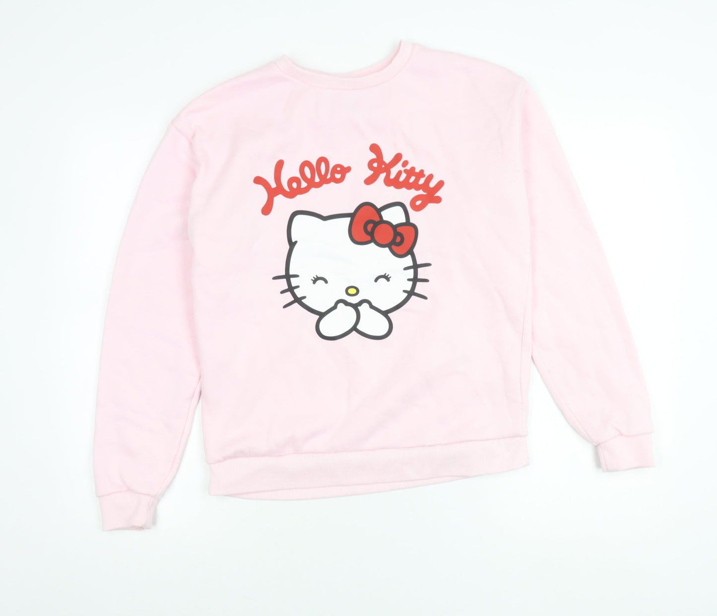 Hello Kitty Girls Pink Pullover Sweatshirt 14-15 Years Graphic Print