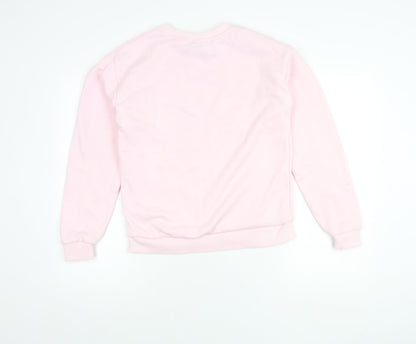 Hello Kitty Girls Pink Pullover Sweatshirt 14-15 Years Graphic Print