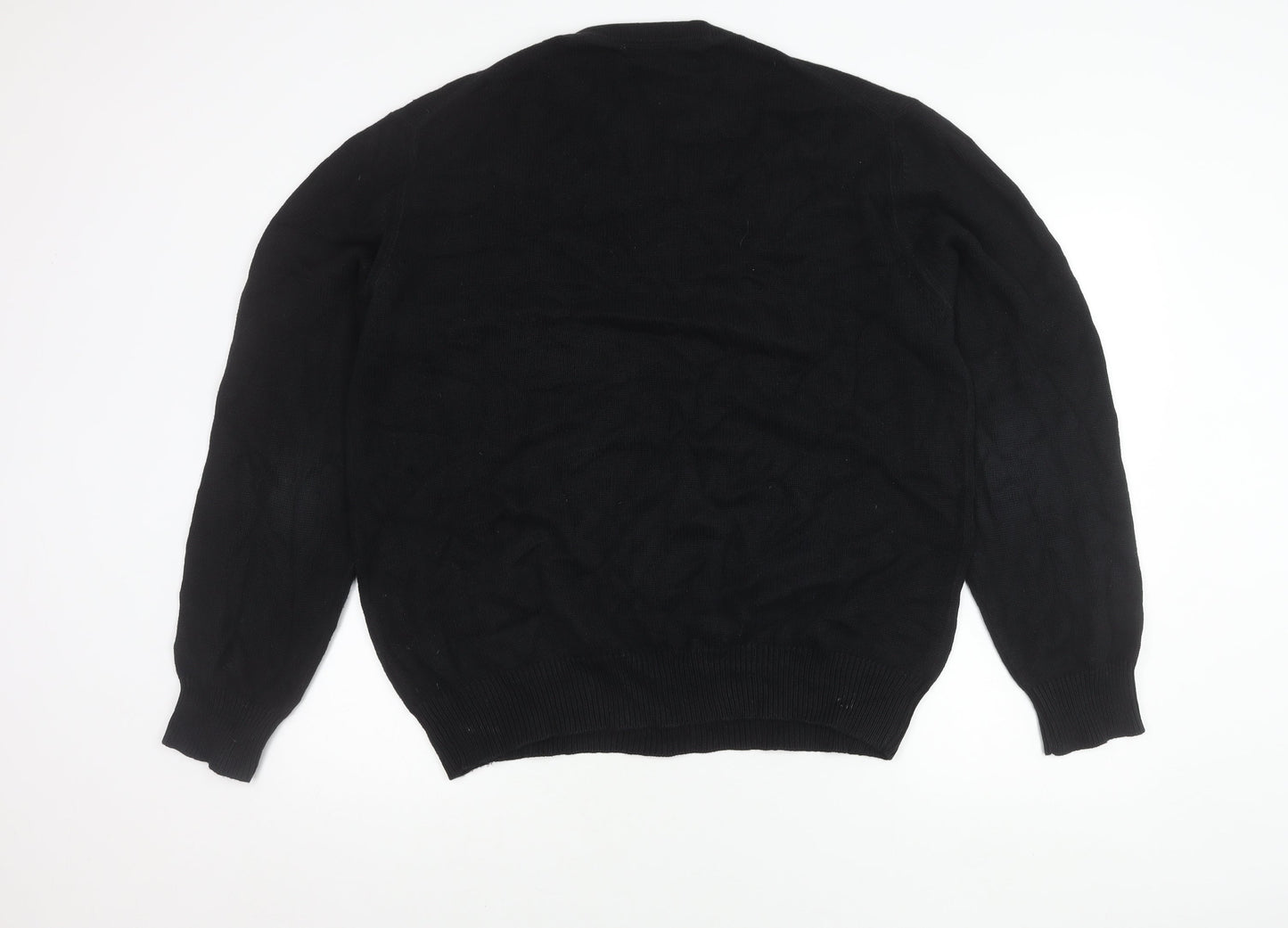 Pre End Mens Black L Pullover Jumper Knit Crew Neck Long Sleeve