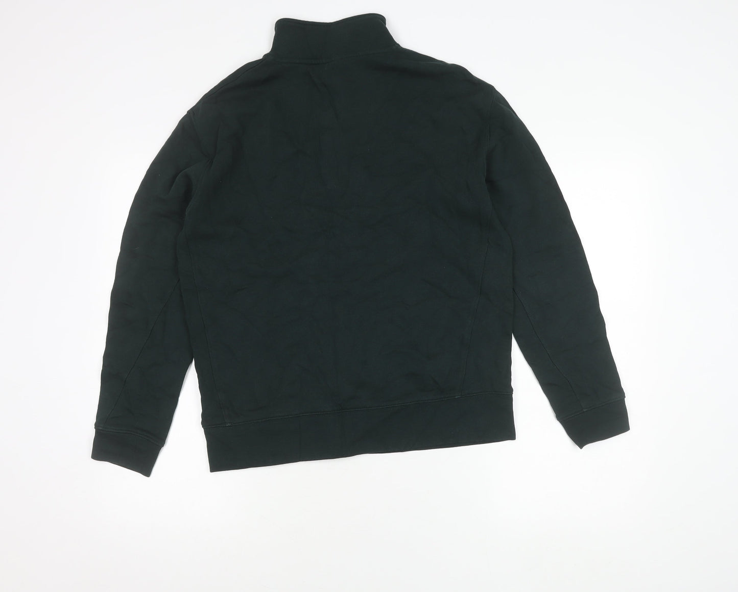 Zara Men’s Green S High Neck 1/2 Zip Sweatshirt Long Sleeve