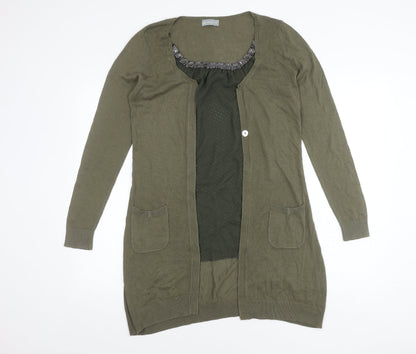Womens UK Size 12 Marks and Spencer Green Cardigan Jumper