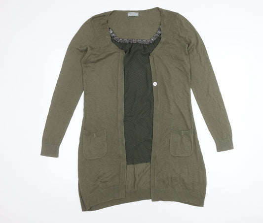 Womens UK Size 12 Marks and Spencer Green Cardigan Jumper